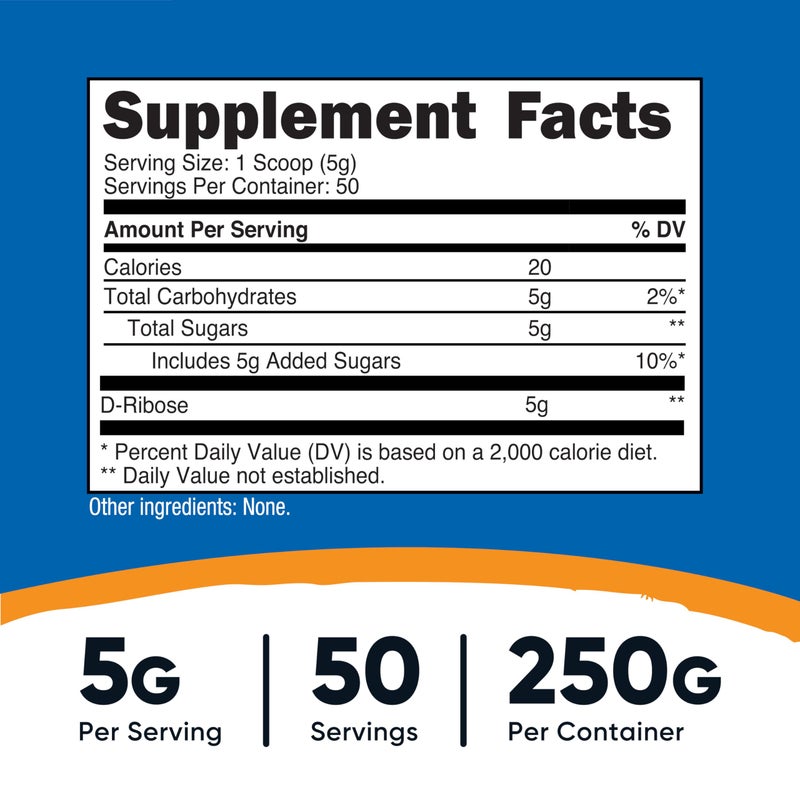 مسحوق دي-ريبوز من نوتريكوست (250 غرام) - Image 2